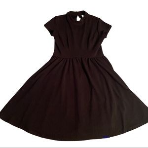 Xhilaration black keyhole fit & flare dress medium